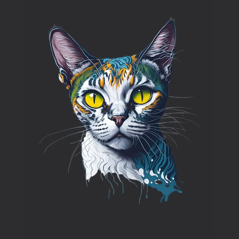 Mignon Splash Art Cat Design