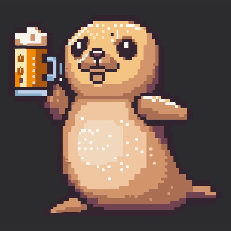 Robbe Tier Pixel Bier