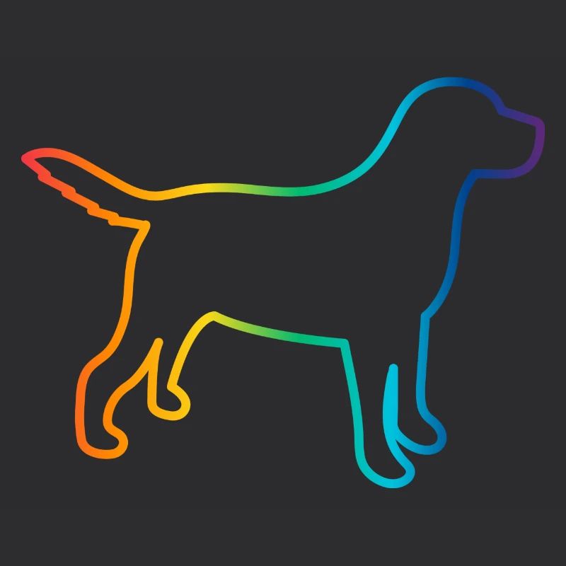 Hundemensch Regenbogenfarben Hundeliebe