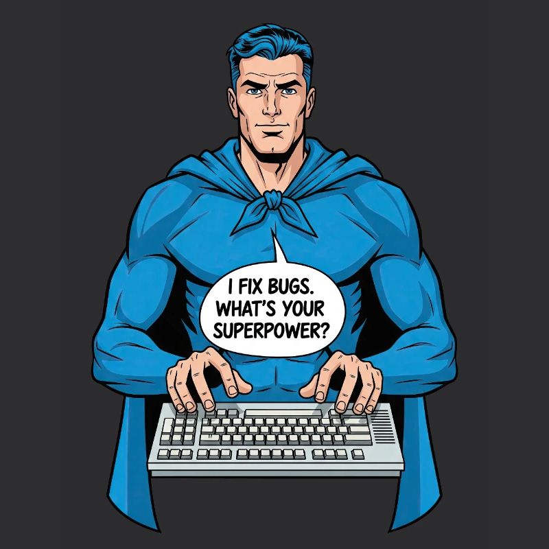 Superheld: Ich fixiere Bugs!