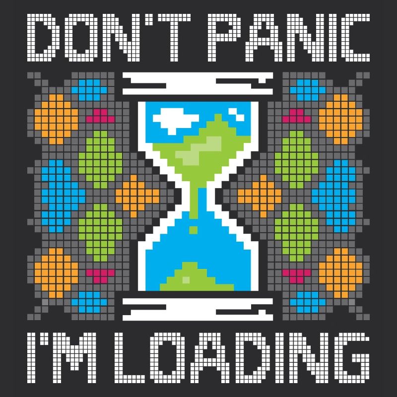 Pixel Gaming Loading – Don’t Panic Sanduhr