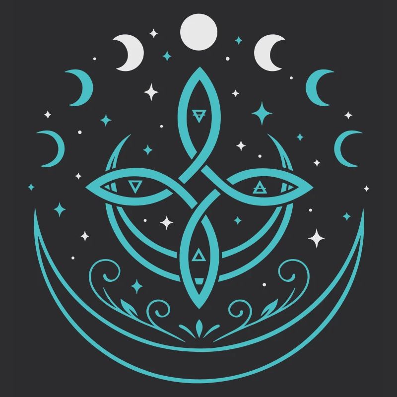 Moon Phases & Elements - Spiritual Symbol