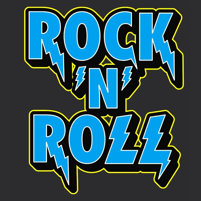 Logo typographique 3D Rock 'N' Roll