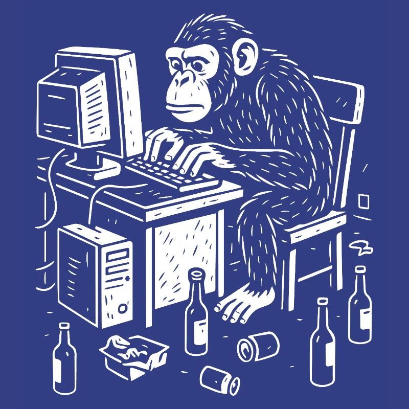 Codeur singe de bureau