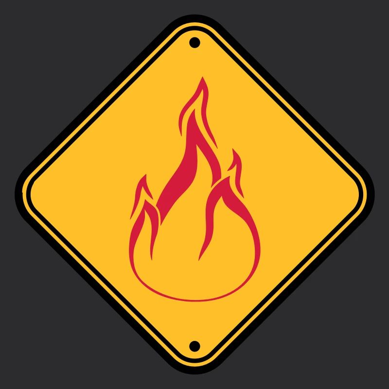 Shield note warning caution caution danger feu