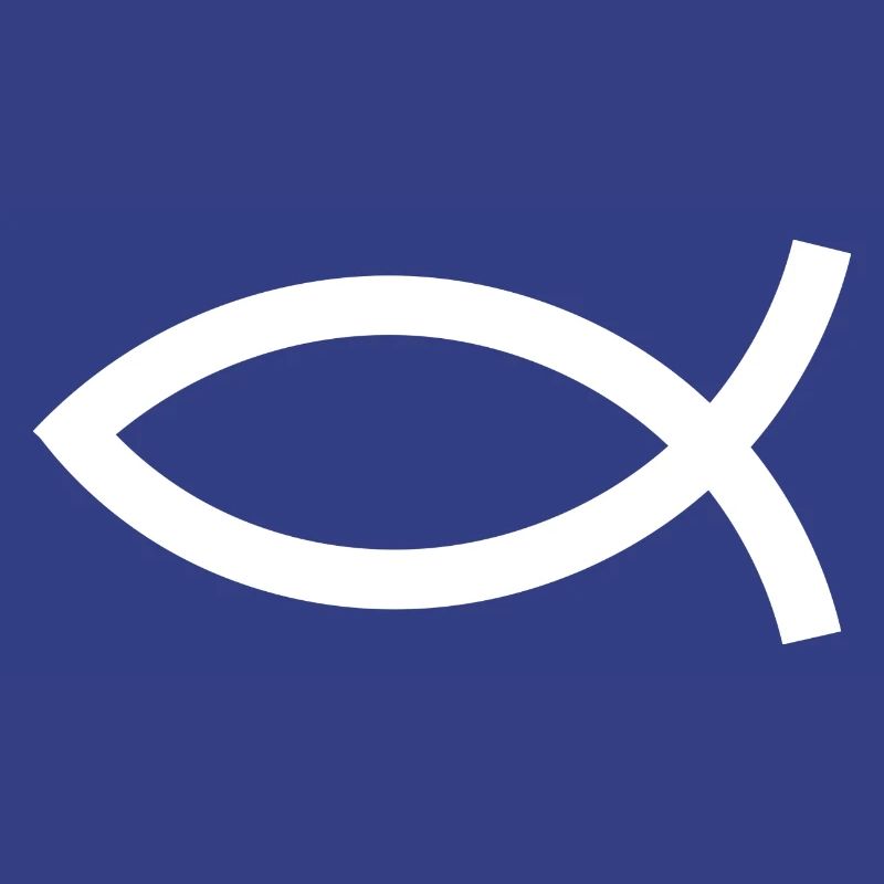 Jesus fish white Ichthys fish fish