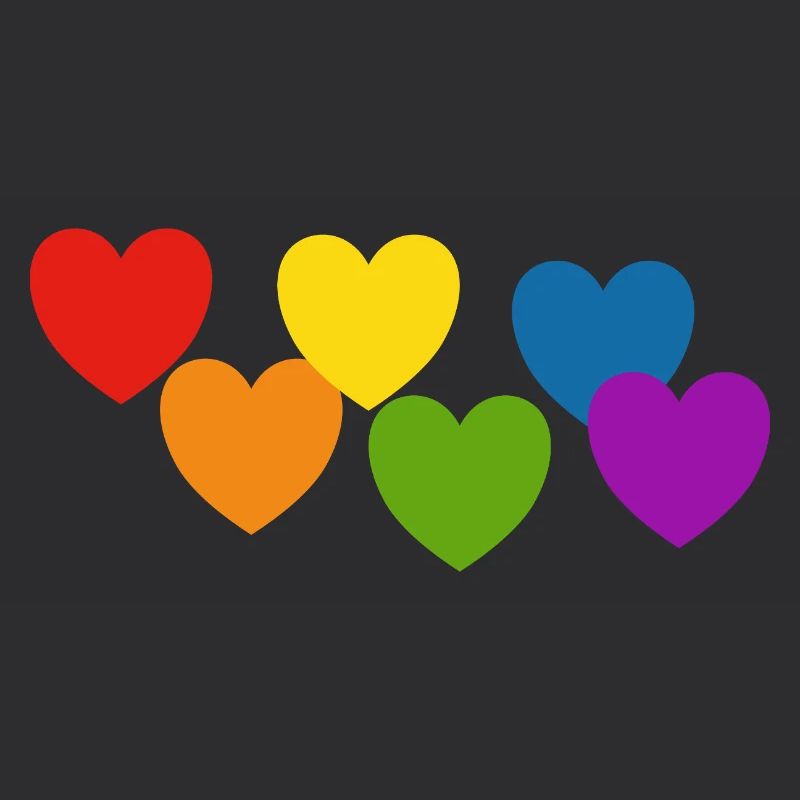 Rainbow hearts Pride