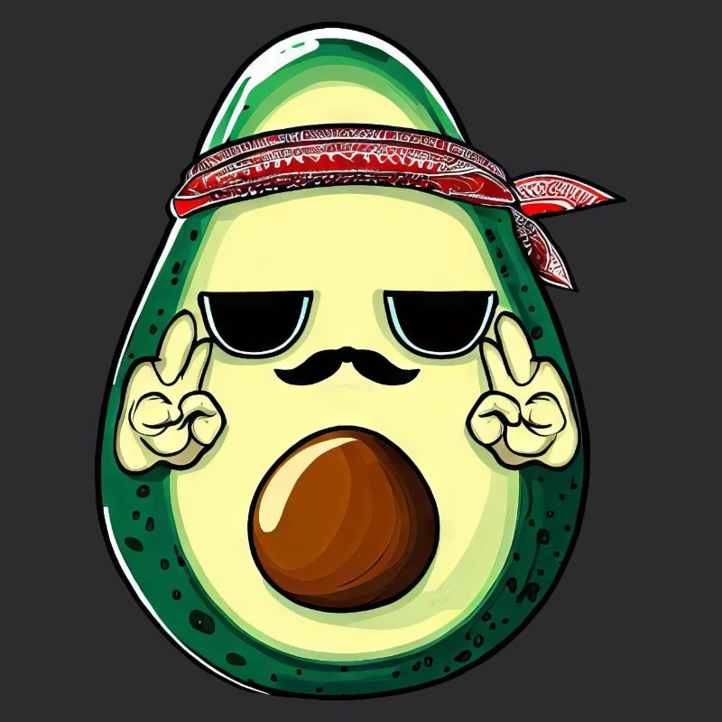 Hippie Avocado mit Bart