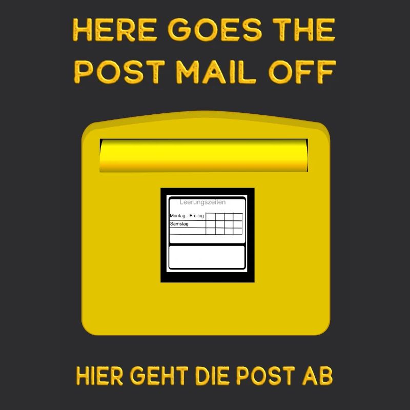 Here goes the post mail off. Hier geht die Post ab