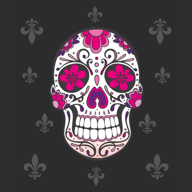 Sugar Skull Fleur De Lis