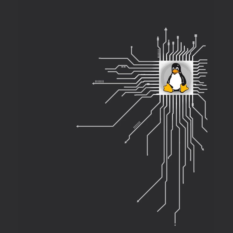 platine pingouin Core Coeur Ordinateur pc Nerd program