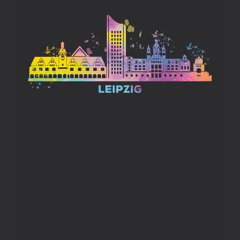 Leipzig Skyline Coloré Leipzig Uniriese