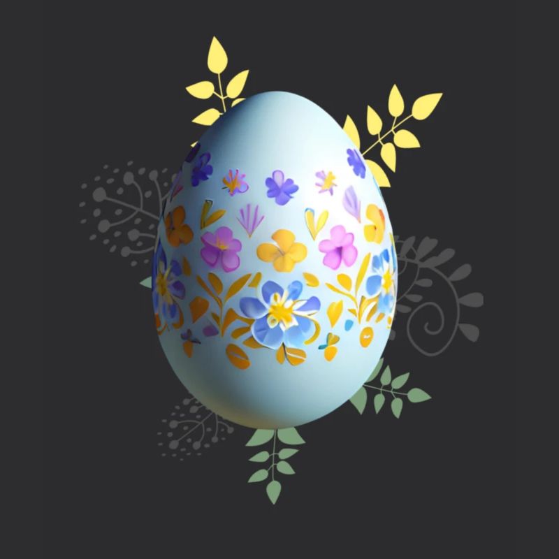 Floral Easter Egg