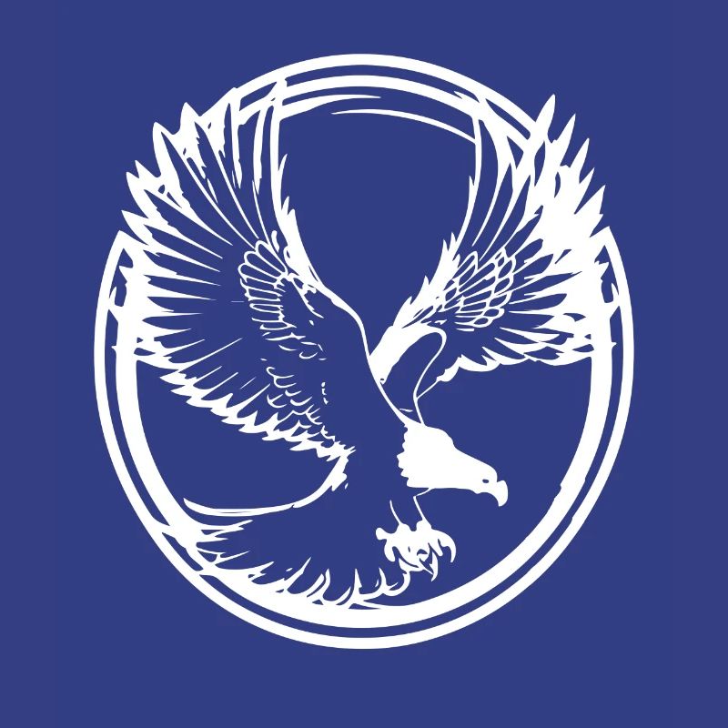 Strong eagle silhouette