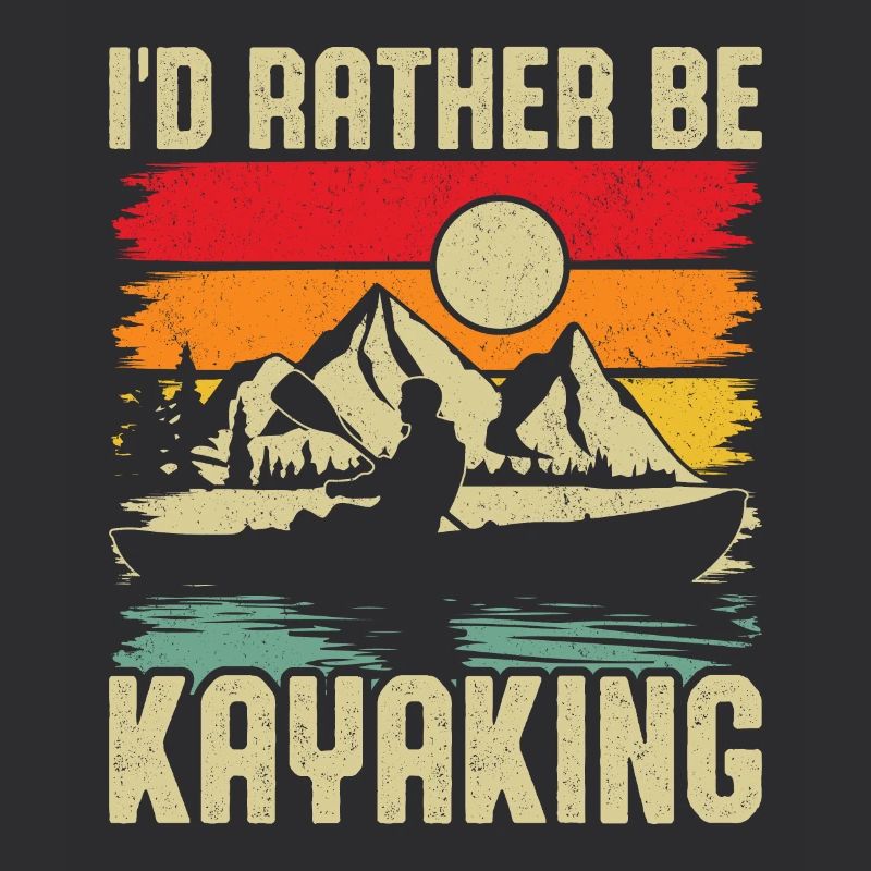 Kayaking Sunset Mountain Scene