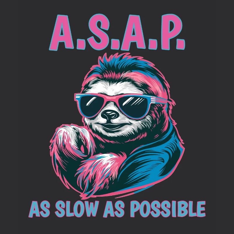 ASAP As Slow As Possible Funny Sloth