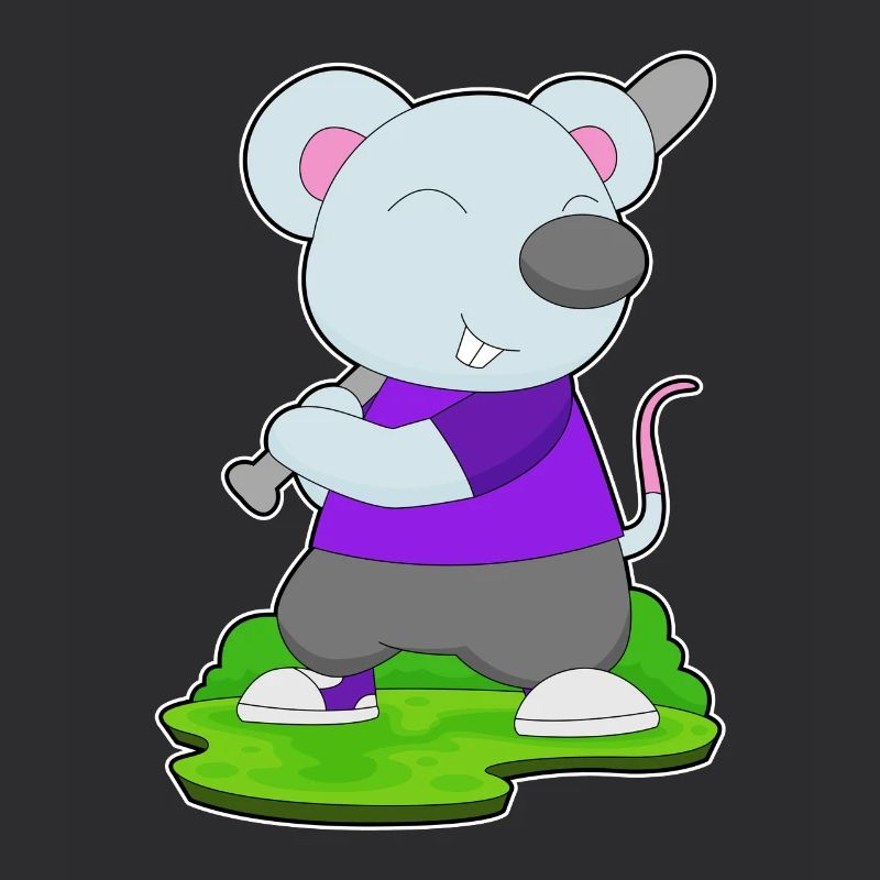 Souris Baseball Batte de Baseball