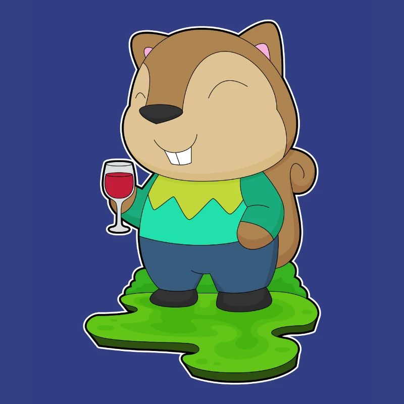 Squirrel Red Wine