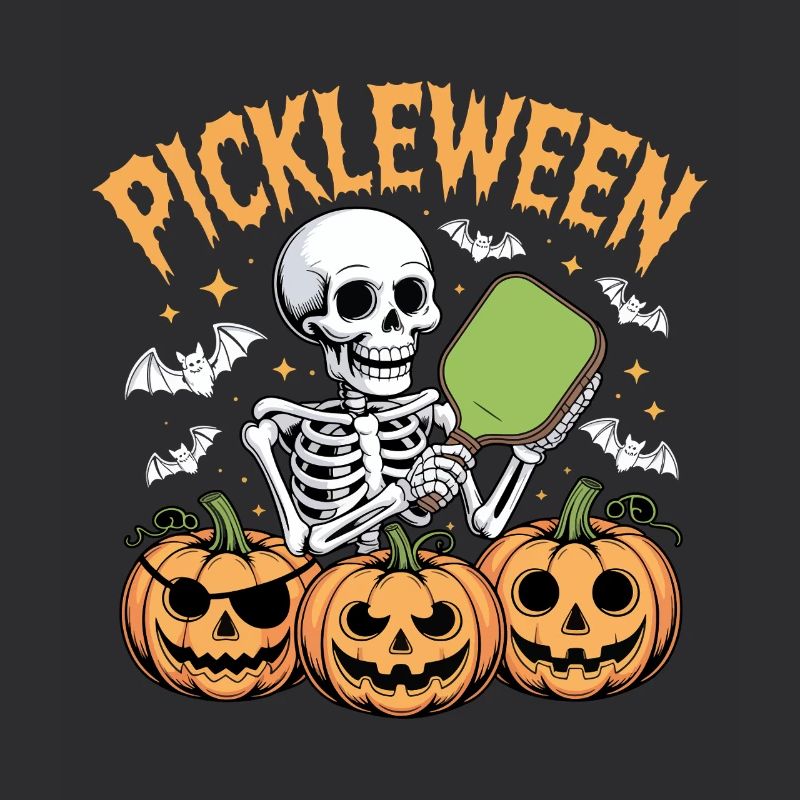 Pickleween Halloween Pickleball Player Funny