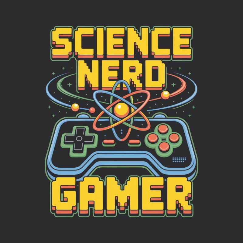 Science Nerd Gamer Atom Controller Wissenschaft