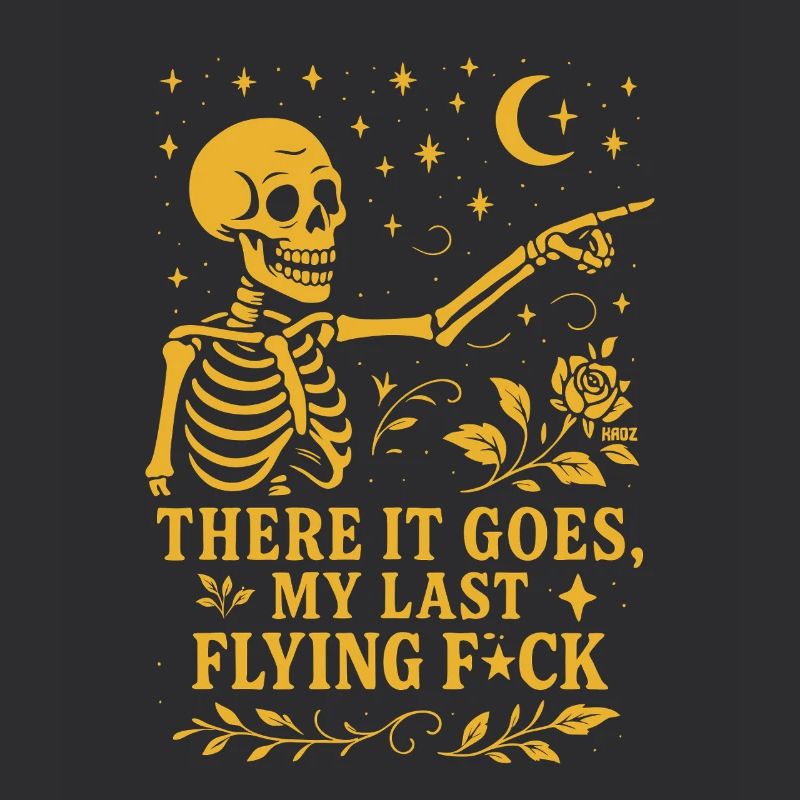 I don't give a damn about it anymore Skeleton with Rose