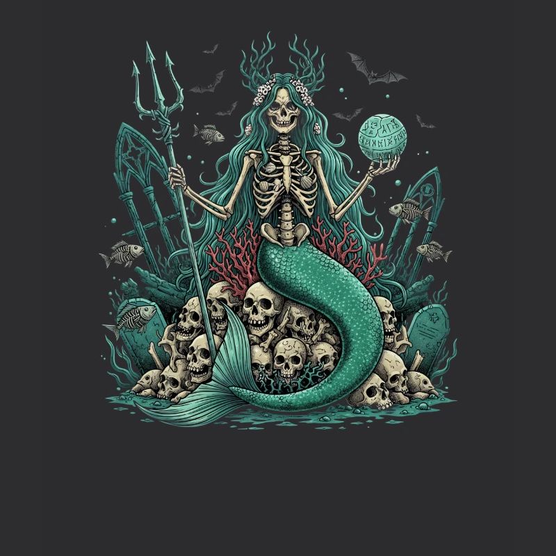 Mage de la mer occulte avec crâne