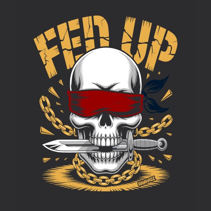 Blind skull with chain, muzzle full