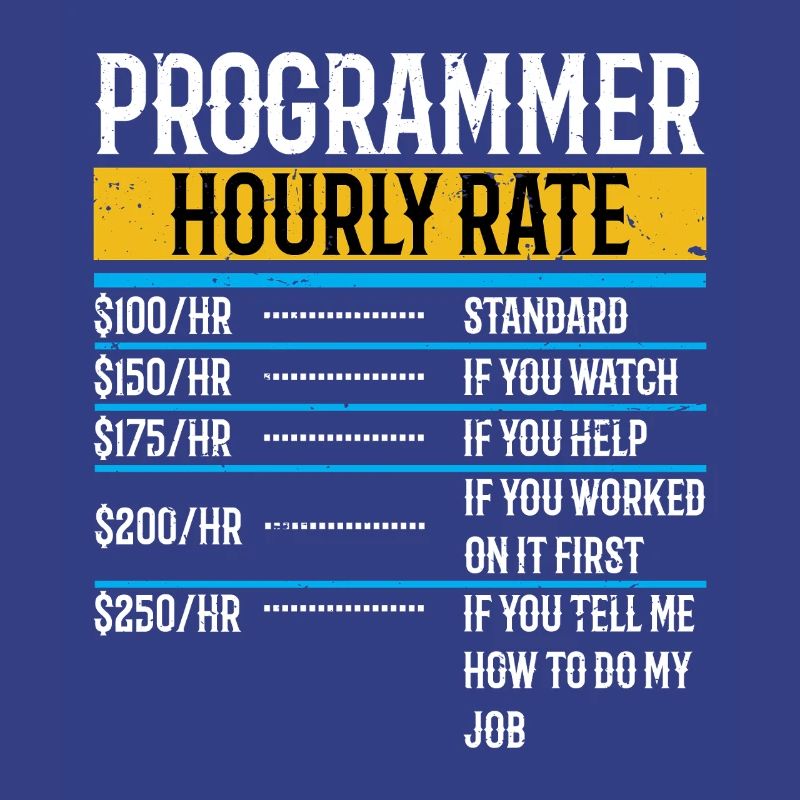 Programmer Funny Hourly Rate