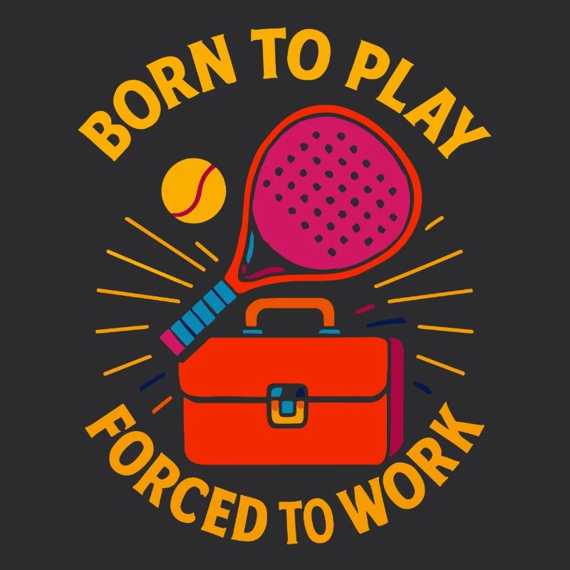 Padel Né pour jouer Forcé de travailler S’amuser