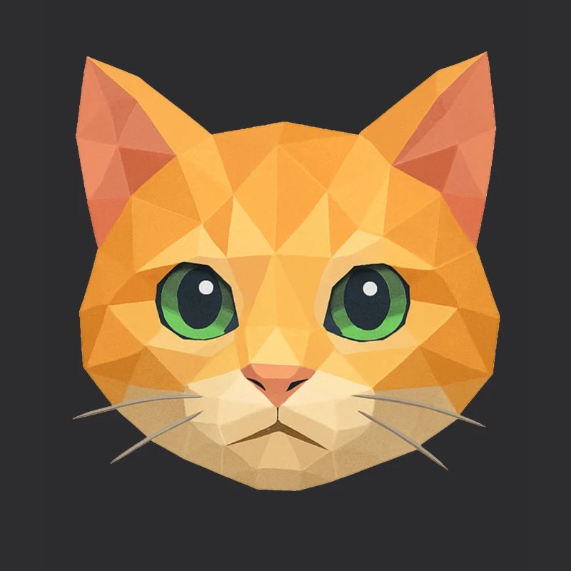 Polygon Cat – Conception géométrique de chat