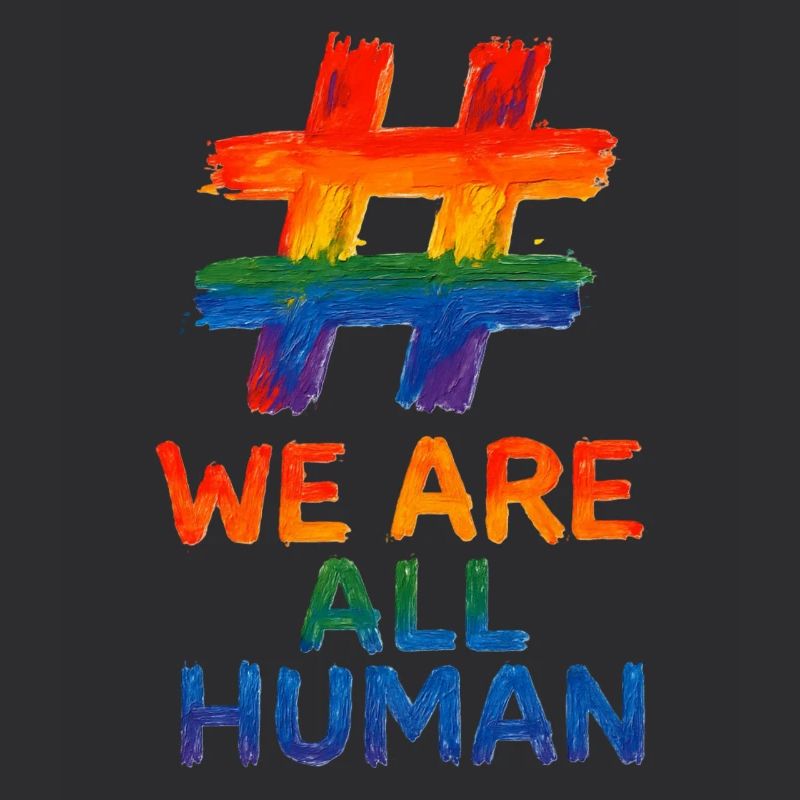 #WeAreAllHuman - Conception d’aquarelle arc-en-ciel
