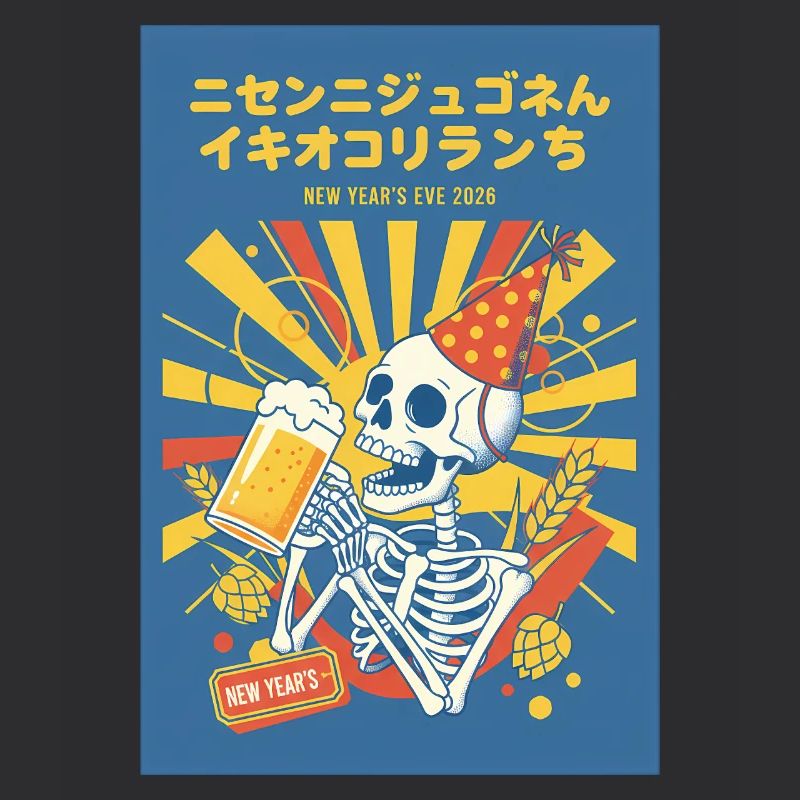 Silvester 2026 Skeleton Party Feier