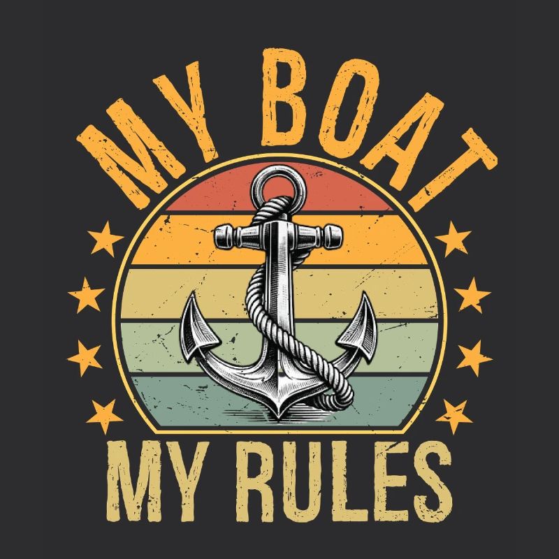My Boat My Rules Funny Boating Captain