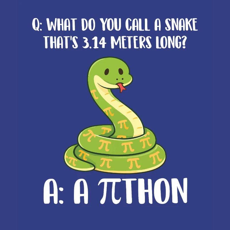Snake 3.14 Meters Long Pi Day Python Joke