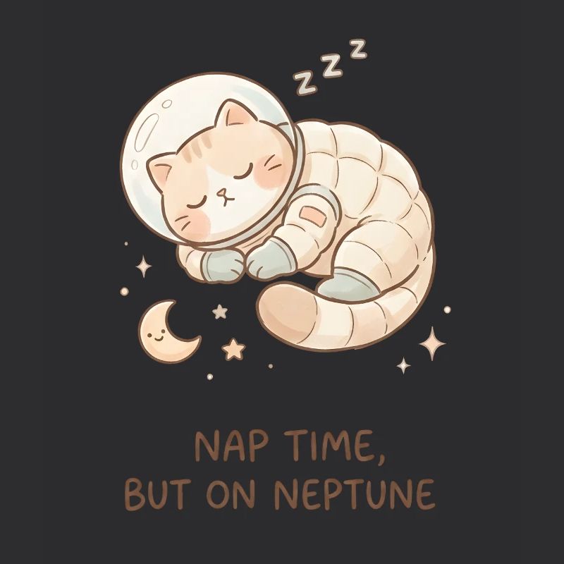 Nickerchen Neptun | Süße Space Katze