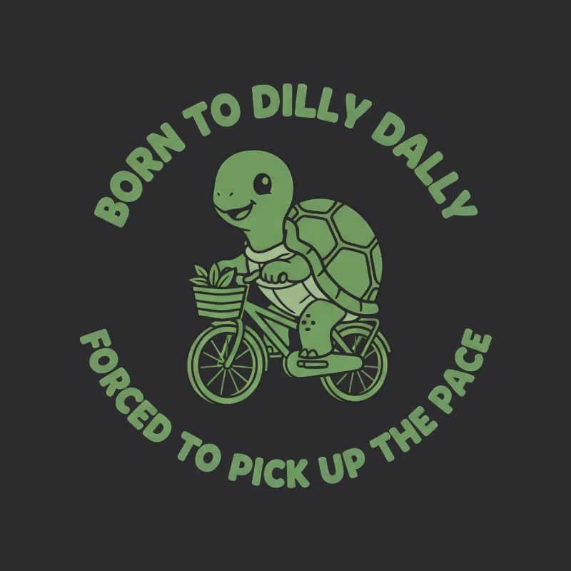 Turtle on Bicycle Decelerated Style
