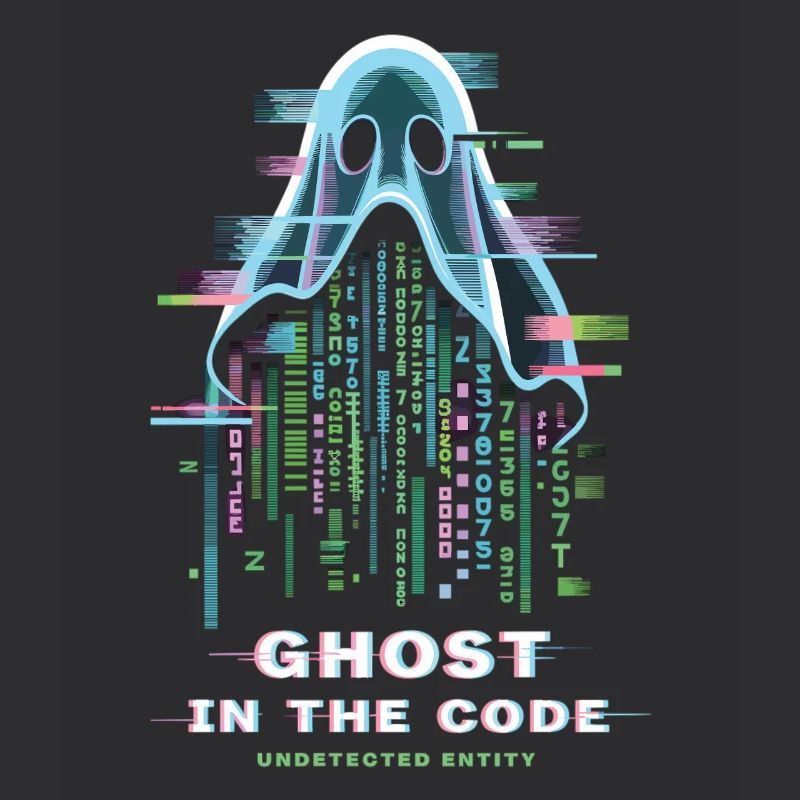 Ghost in the Code T-Shirt Hacker Geist Glitch