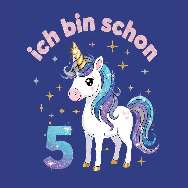 5. Geburtstag Einhorn Mädchen Ich bin schon 5