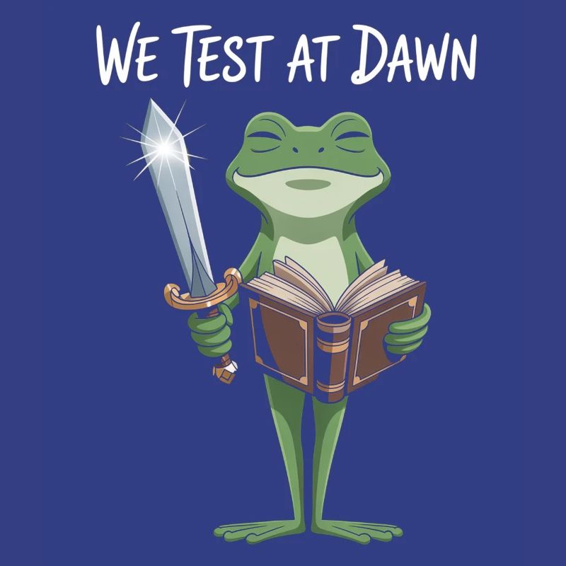 Dawn Test Frog: Sword & Scroll