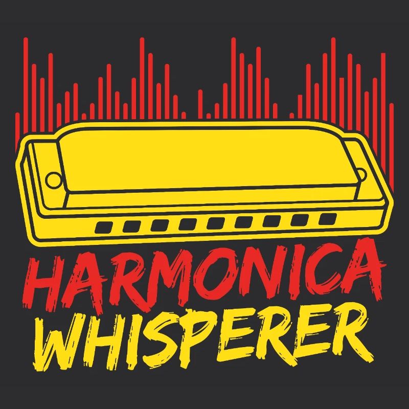 Funny Harmonica Player Whisperer Harmonica