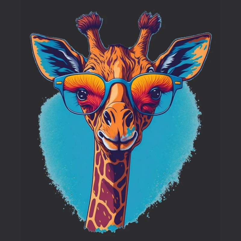 Giraffe mit Durchblick