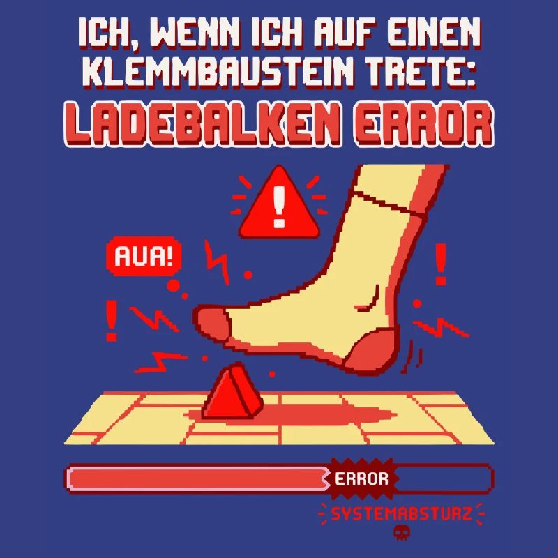 Klemmbaustein Schmerz Systemabsturz Pixel Design