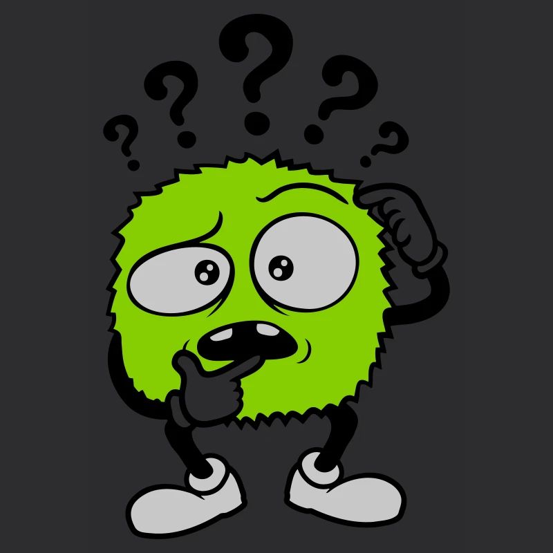 Question mark skeptical face comic