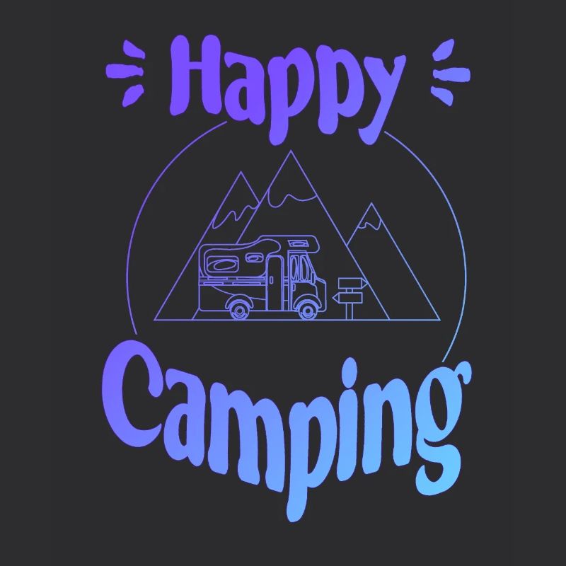 Happy Camping - conception graphique joyeuse et cool