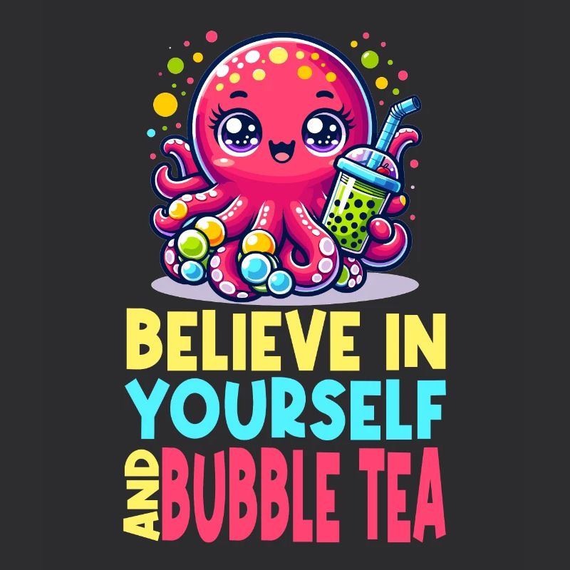 Kawaii Octopus Bubble Tea Glauben Sie an sich selbst