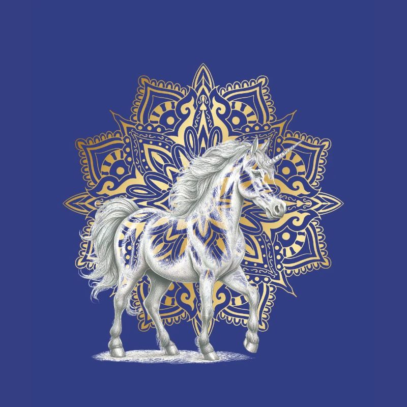 Mandala Einhörner Einhorn Pferd Pferde elegant