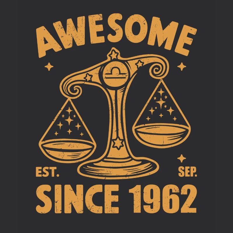 Awesome Since 1962 Libra Birthday