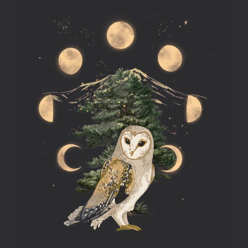 Eule Eulen Mondphase Mond Vollmond