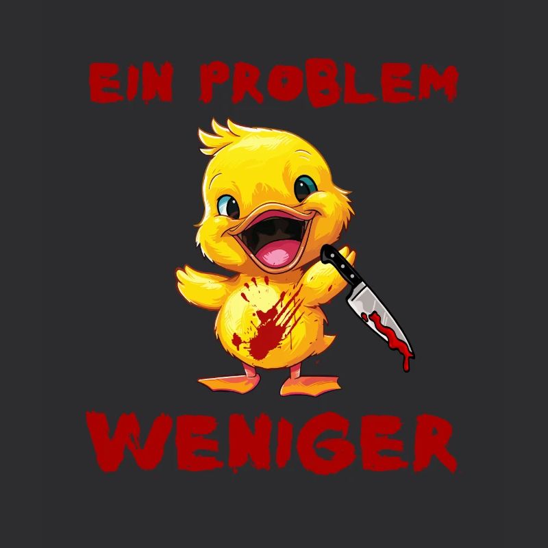 Ein Problem weniger - Ente mit Messer Halloween