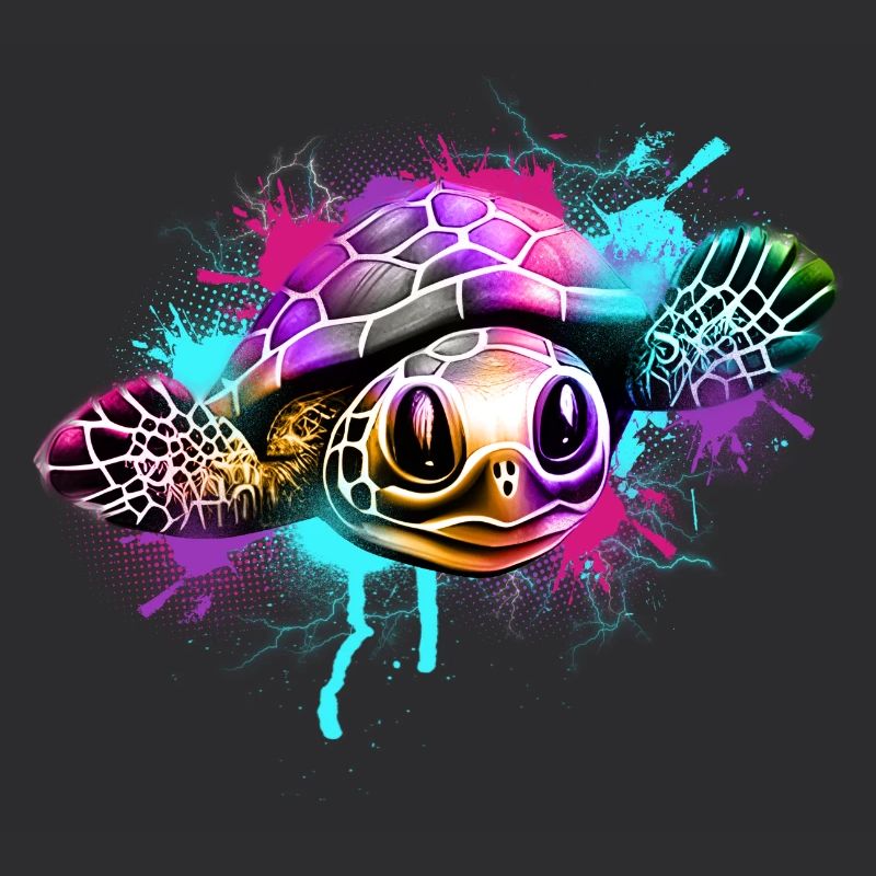 Schildkröte Graffiti Bunt